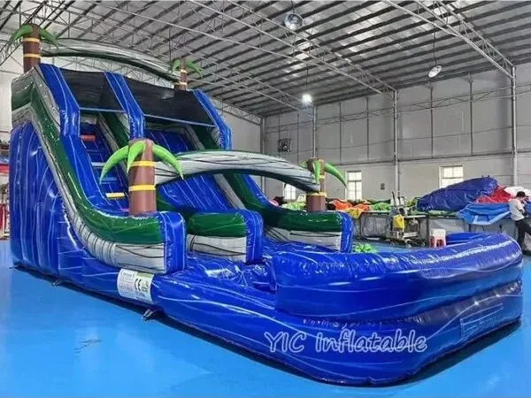 Commercial inflatable water slide attraction for water parks, resorts and rental operators