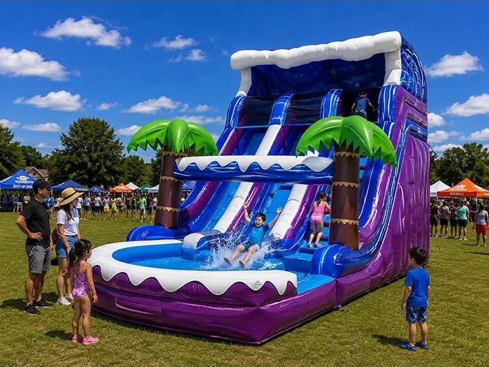 Inflatable water slide project for an aquatic park resort in the Philippines