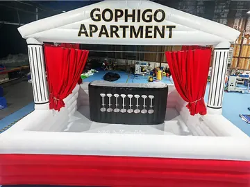 custom branded inflatable display detail view