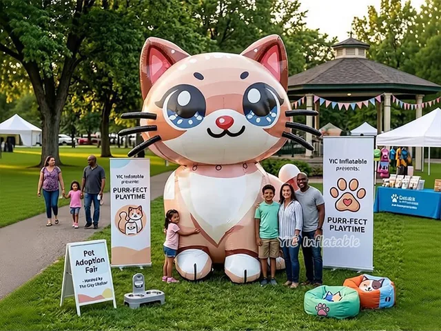 Inflatable Cat Mascot Advertising Display product image