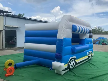 truck themed branded inflatable display detail view