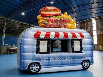 truck themed branded inflatable display detail view