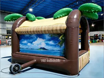 tropical themed branded inflatable display detail view
