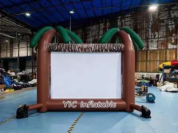 tropical themed branded inflatable display detail view