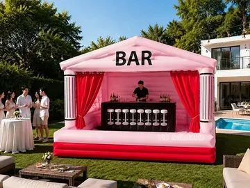 custom branded inflatable display rear view