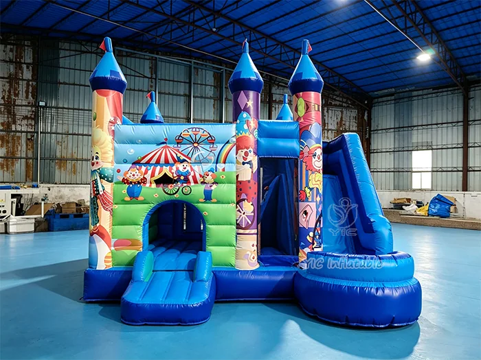 Commercial Circus Castle Bounce House Combo front view