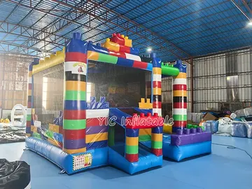 custom inflatable bounce-and-slide attraction detail view