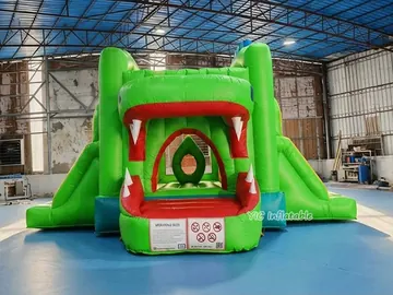 Crocodile Bounce House Combo with Slide commercial attraction view