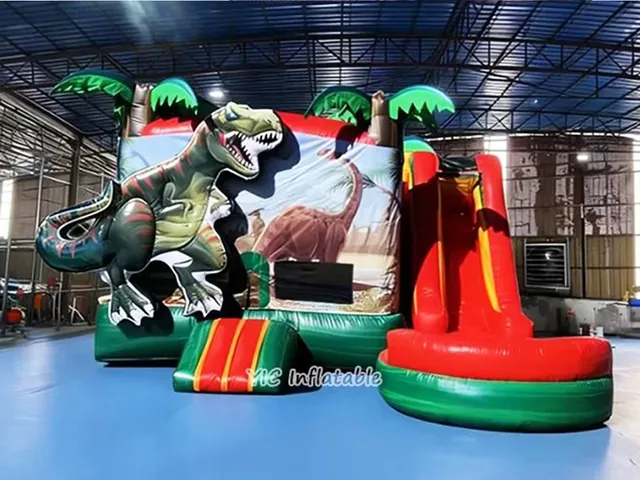 Dinosaur Adventure Bounce House Combo with Slide product image