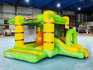 Dinosaur Bounce House Slide Combo front view