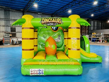 Dinosaur Bounce House Slide Combo play layout