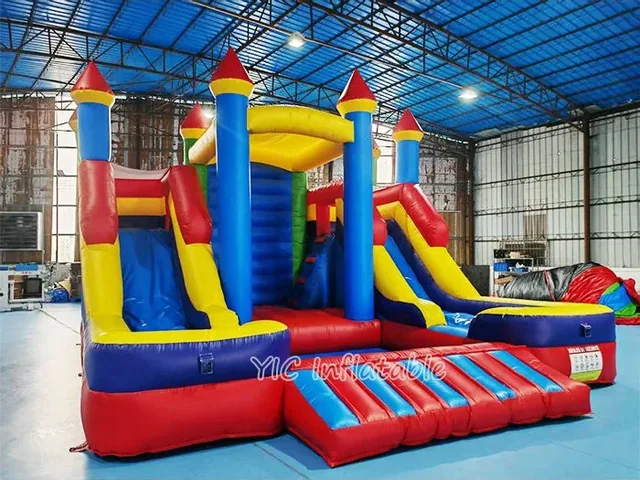 Dual-lane Castle Bounce House Combo product image