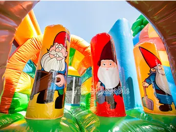 Fairy Tale Tree Bounce House Combo with Slide play layout