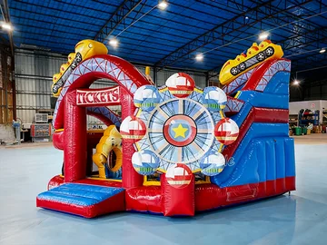 Carnival Combo Bounce House front view