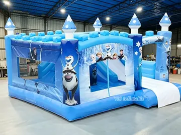 Frozen Ice Castle Bounce House Combo play layout