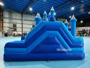 Frozen Themed Blue Bounce House Combo commercial attraction view