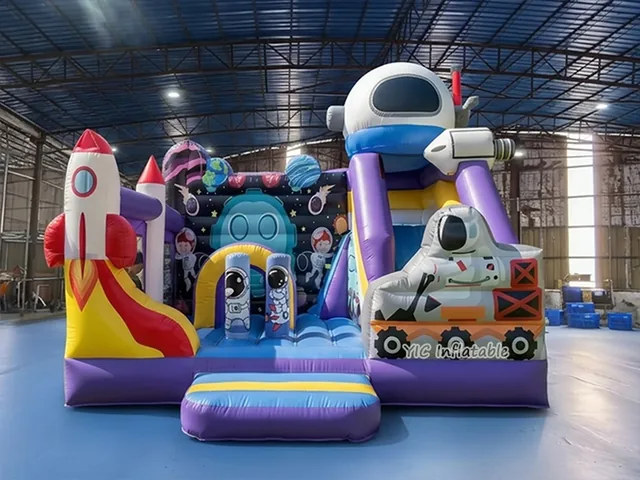 Space Rocket Bouncy Castle with Slide product image
