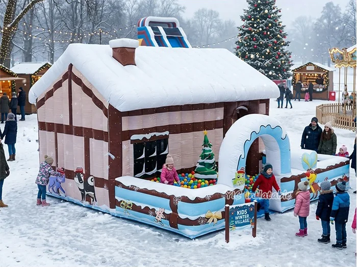 Gingerbread House Bouncy Castle with Slide product image
