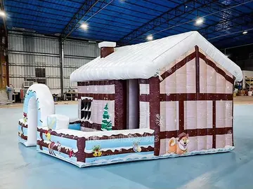 Gingerbread House Bouncy Castle with Slide product image