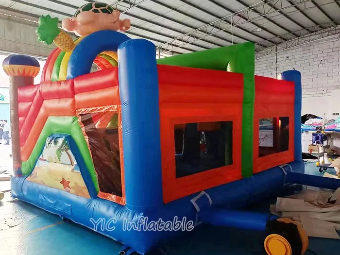 Hawaiian Themed Bounce House side view