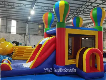 Hot Air Balloon Combo Bounce House side view