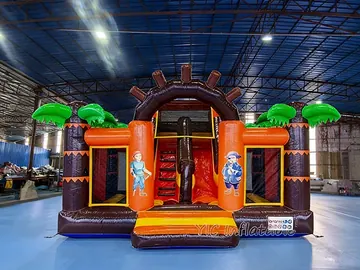 custom inflatable bounce-and-slide attraction detail view