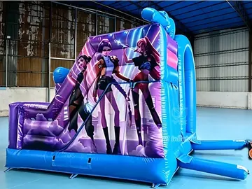 k-pop themed inflatable bounce-and-slide attraction detail view
