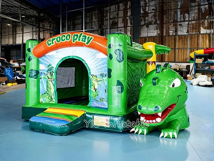 Crocodile Inflatable Bounce House side view