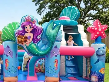 Mermaid Inflatable Bounce House with Pool product image