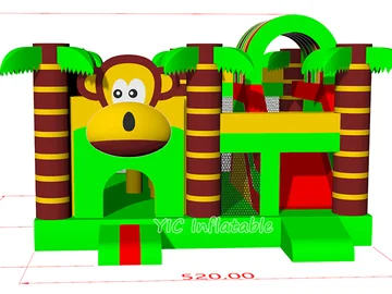 Jungle Theme Bounce House Rental commercial attraction view