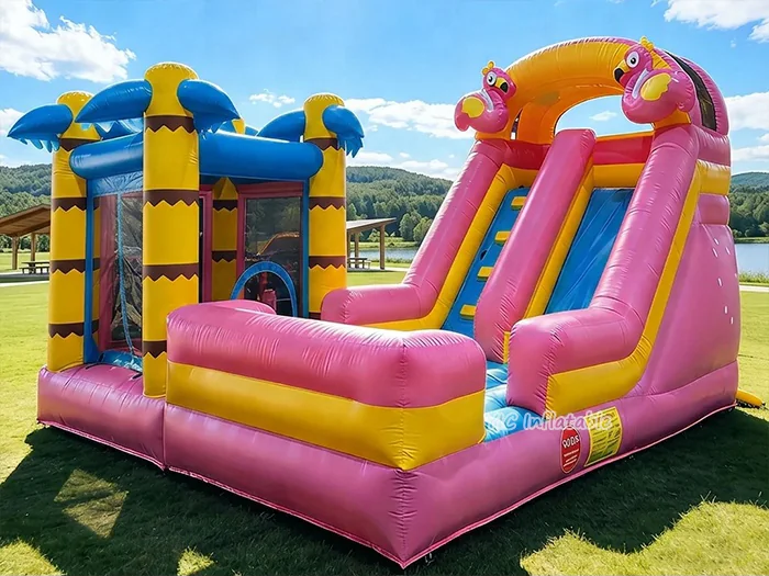 Flamingo Inflatable Bounce House with Pool product image