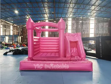 Pink Castle Bounce House side view