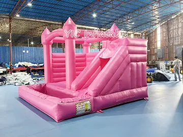 Pink Castle Bounce House play layout
