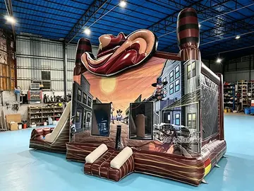 Western Cowboy Bounce House Combo with Slide product image