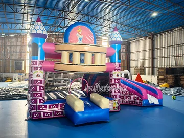 Princess Themed Bouncy Castle side view