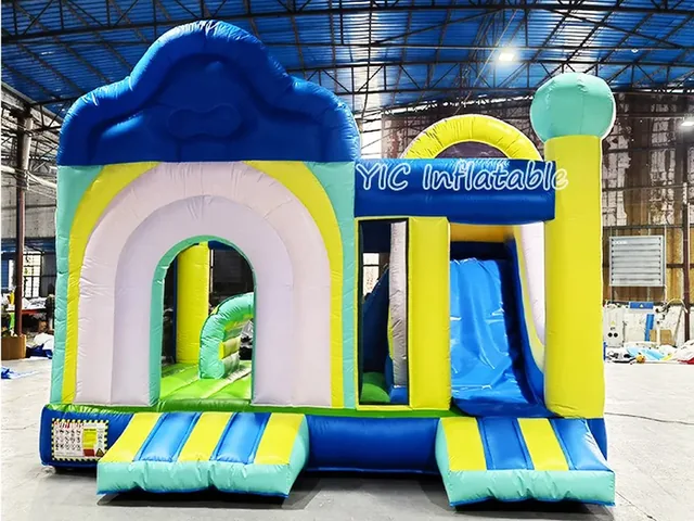 Rainbow Castle Combo Bounce House product image