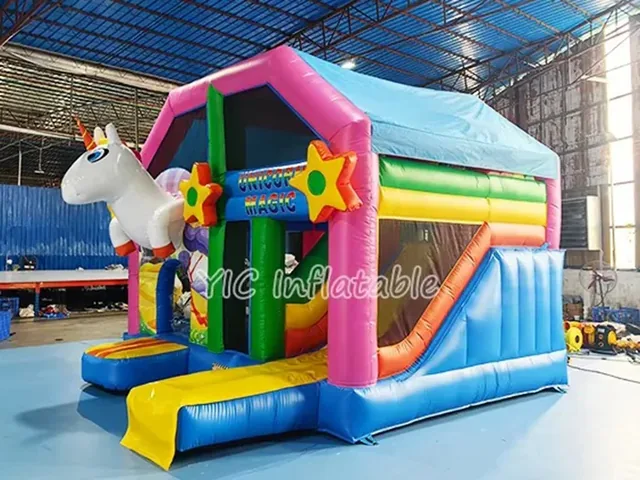 Unicorn Bounce House Slide Combo for Sale product image