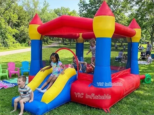 Red Castle Bouncy Castle with Slide product image