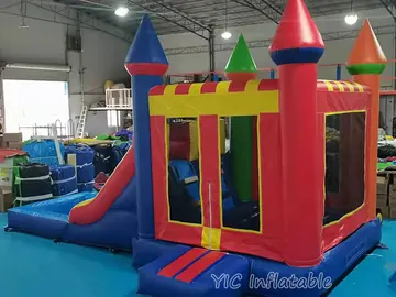 Bounce House Water Slide Combo for Rental play layout