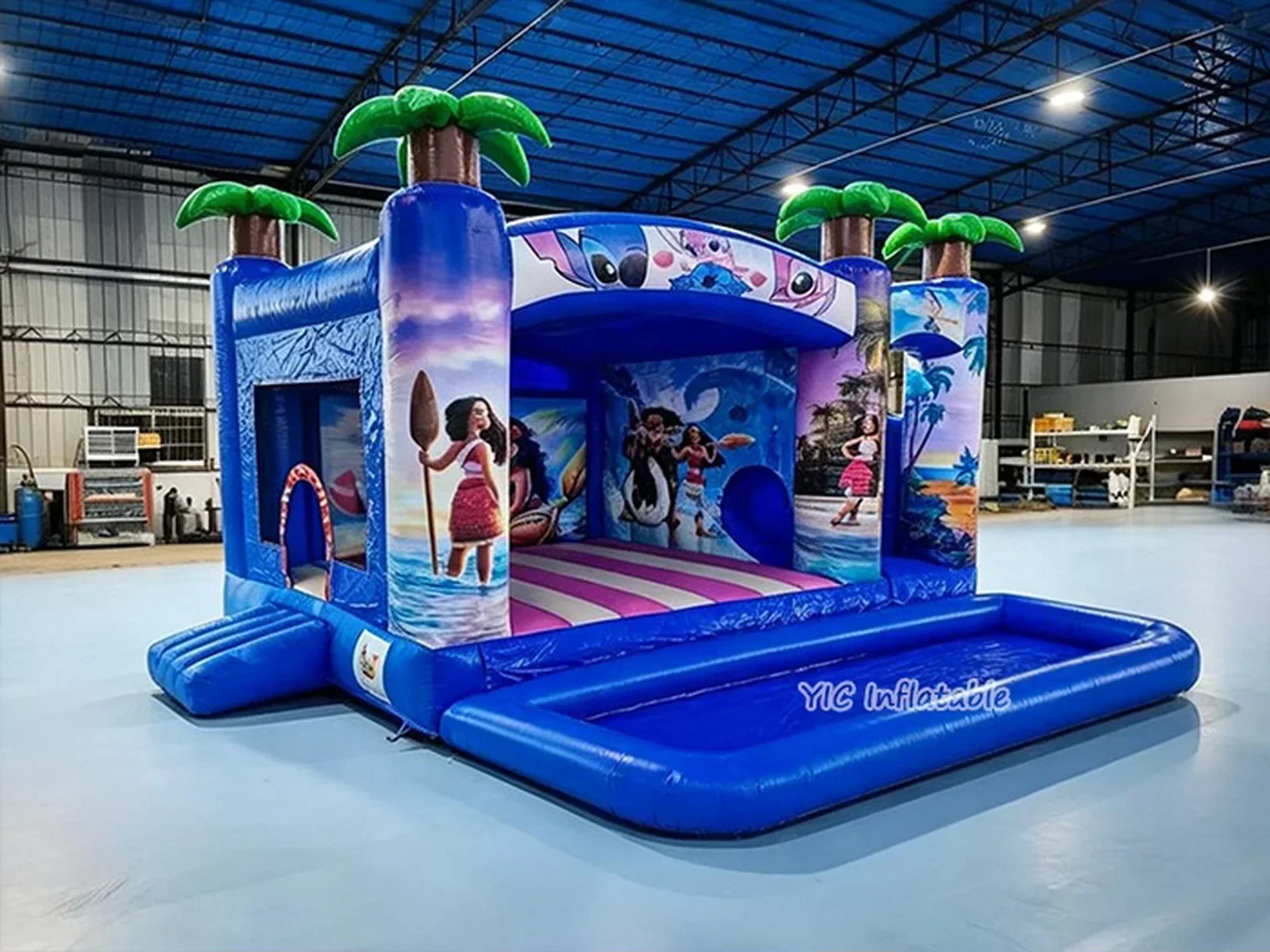Moana Themed Bounce House front view