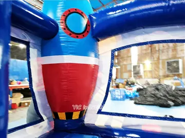 Spaceship Inflatable Bounce House commercial attraction view