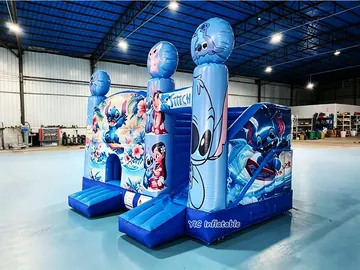Stitch Bouncy Castle with Slide play layout