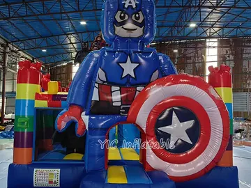 Captain America Bounce House side view