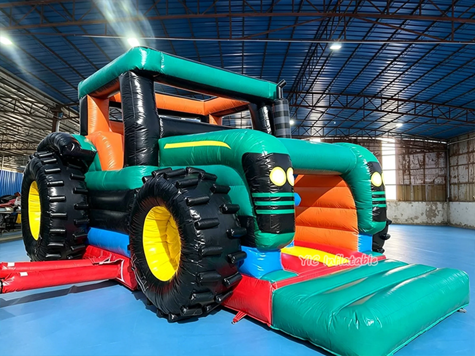 custom inflatable bounce-and-slide attraction front view