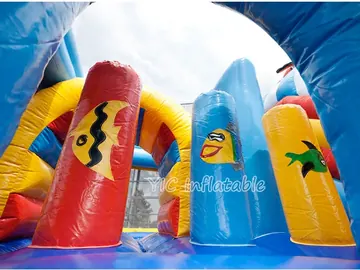 Tropical Bounce House Slide Combo detail view