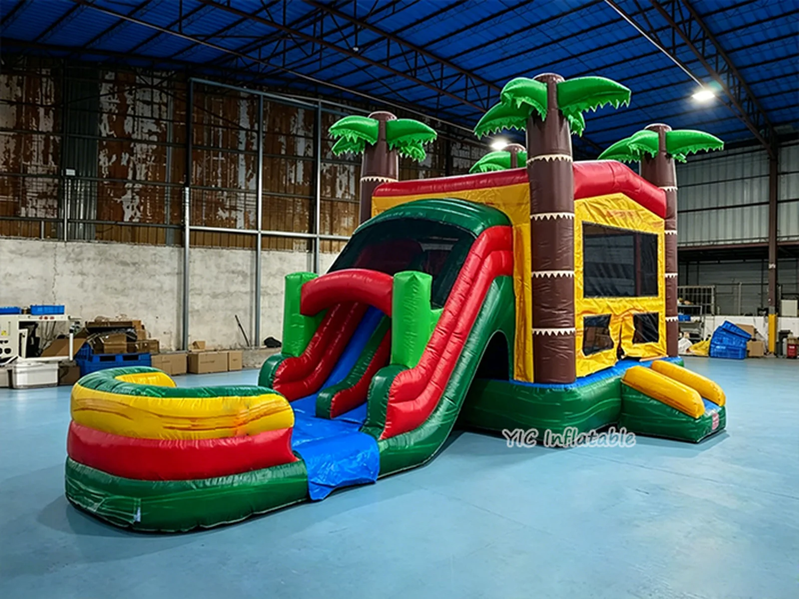 Tropical Palm Tree Bounce House front view