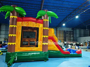 Tropical Palm Tree Bounce House side view