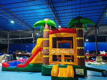 Tropical Palm Tree Bounce House play layout