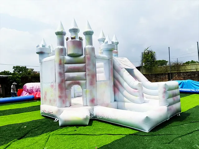 White Castle Bounce House with Dual Slides product image