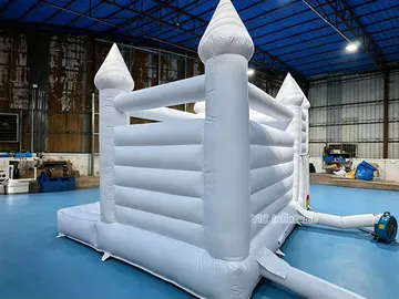 White Castle Bounce House with Slide and Ball Pit commercial attraction view